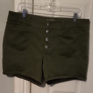 Meri Skye Olive Green Women's Shorts